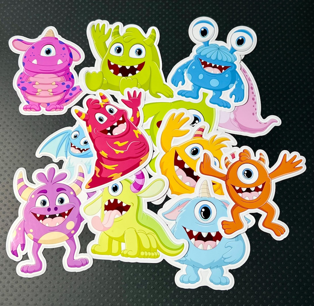Cute Monster Sticker Sheet | Kawaii Vinyl Stickers | Waterproof Planner ...
