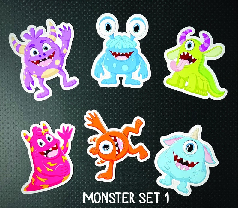 Cute Monster Sticker Sheet | Kawaii Vinyl Stickers | Waterproof Planner ...