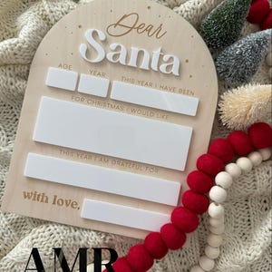 Carta a Papá Noel borrable en seco/reutilizable
