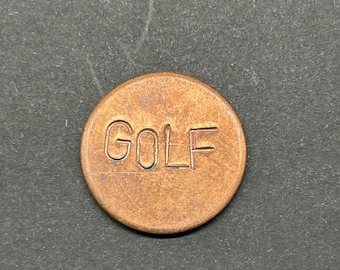 Hand stamped copper golf ball mark