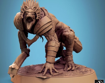 Hombre lagarto Grimscale con espada, seguimiento de Rescale Miniatures / DND / D&D / TTRPG / Mesa / Miniatura / Miniatura