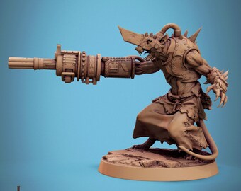 Pistola de élite Ratfolk, ataque de Rescale Miniatures / DND / D&D / TTRPG / Mesa / Miniatura / Mini