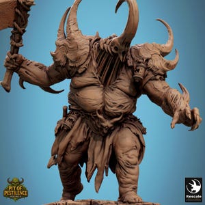 Pestilent Brute Attack by Rescale Miniatures | DND | D&D | TTRPG |Table Top | Miniature| Mini