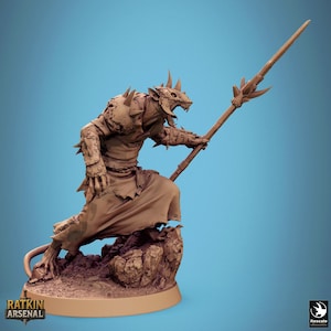 Ratfolk Soldier, Conquer Spear by Rescale Miniatures | DND | D&D | TTRPG |Table Top | Miniature| Mini