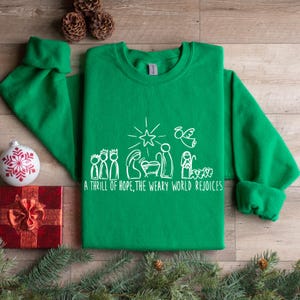 Christian Christmas Sweatshirt, Nativity Scene Sweater, Christmas Nativity Shirt, True Story Nativity, Religious Christmas Gifts, Jesus Tee