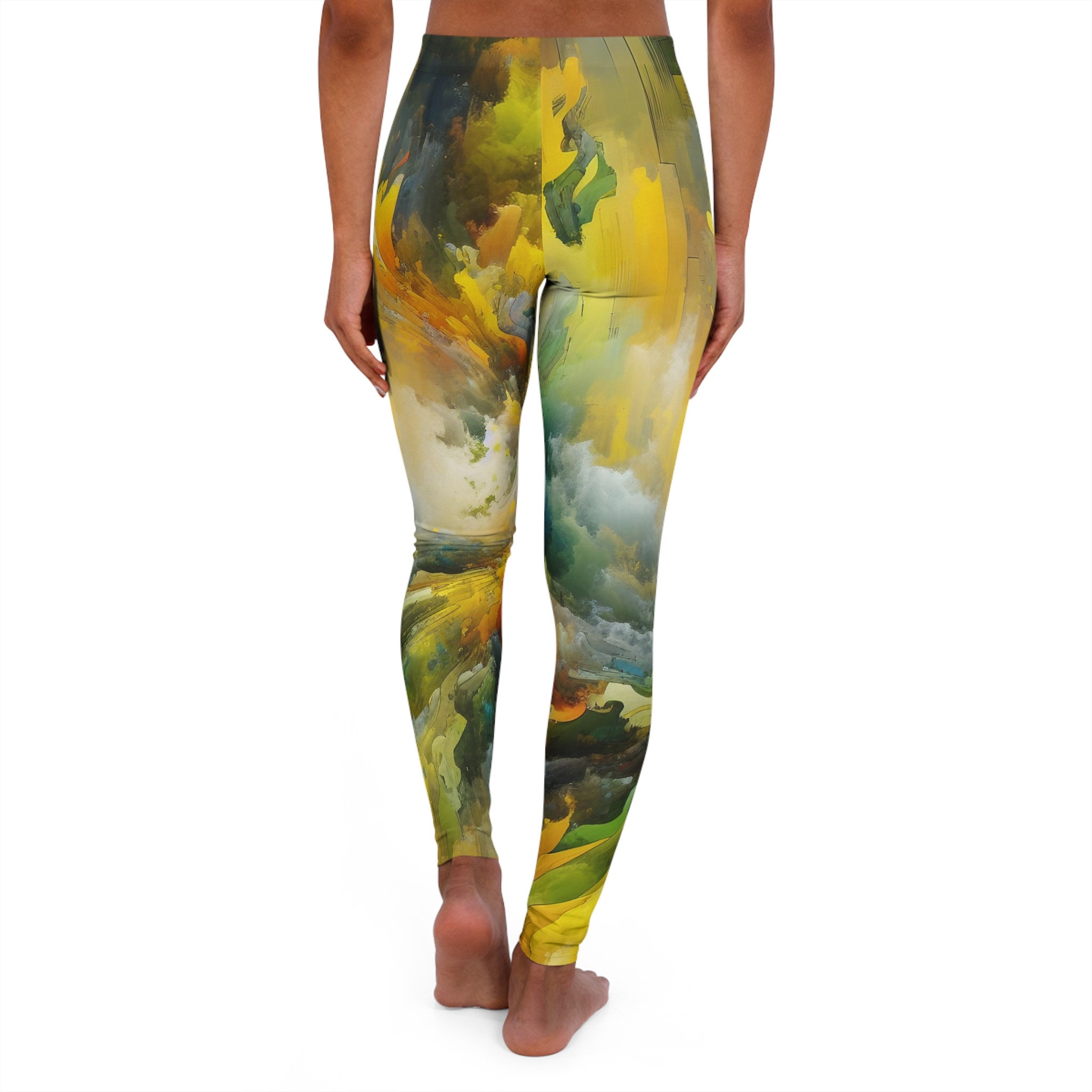 Psychedelic Style Colorful Vortex Printed Summer Fitness Leggings for Women