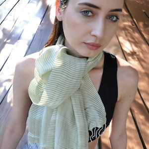 Silk Handwoven Scarf with different colour choices