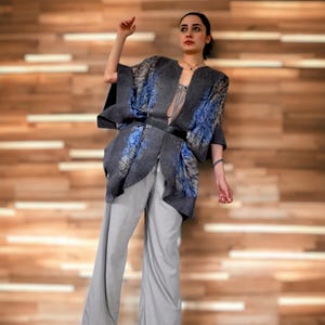 Silk Handmade Poncho Shawl Accessories For Women and Fashion