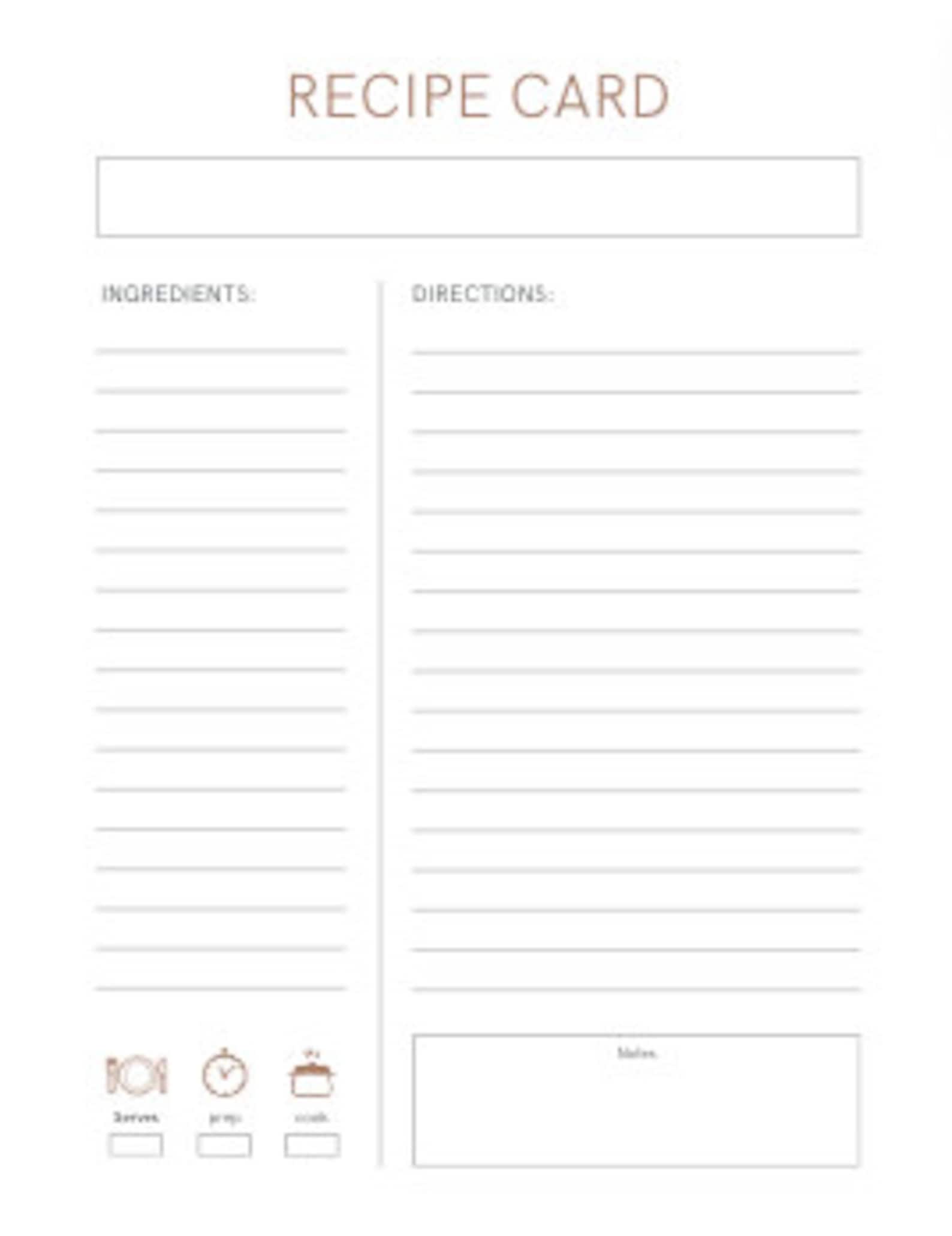 Printable Recipe Book Template Etsy