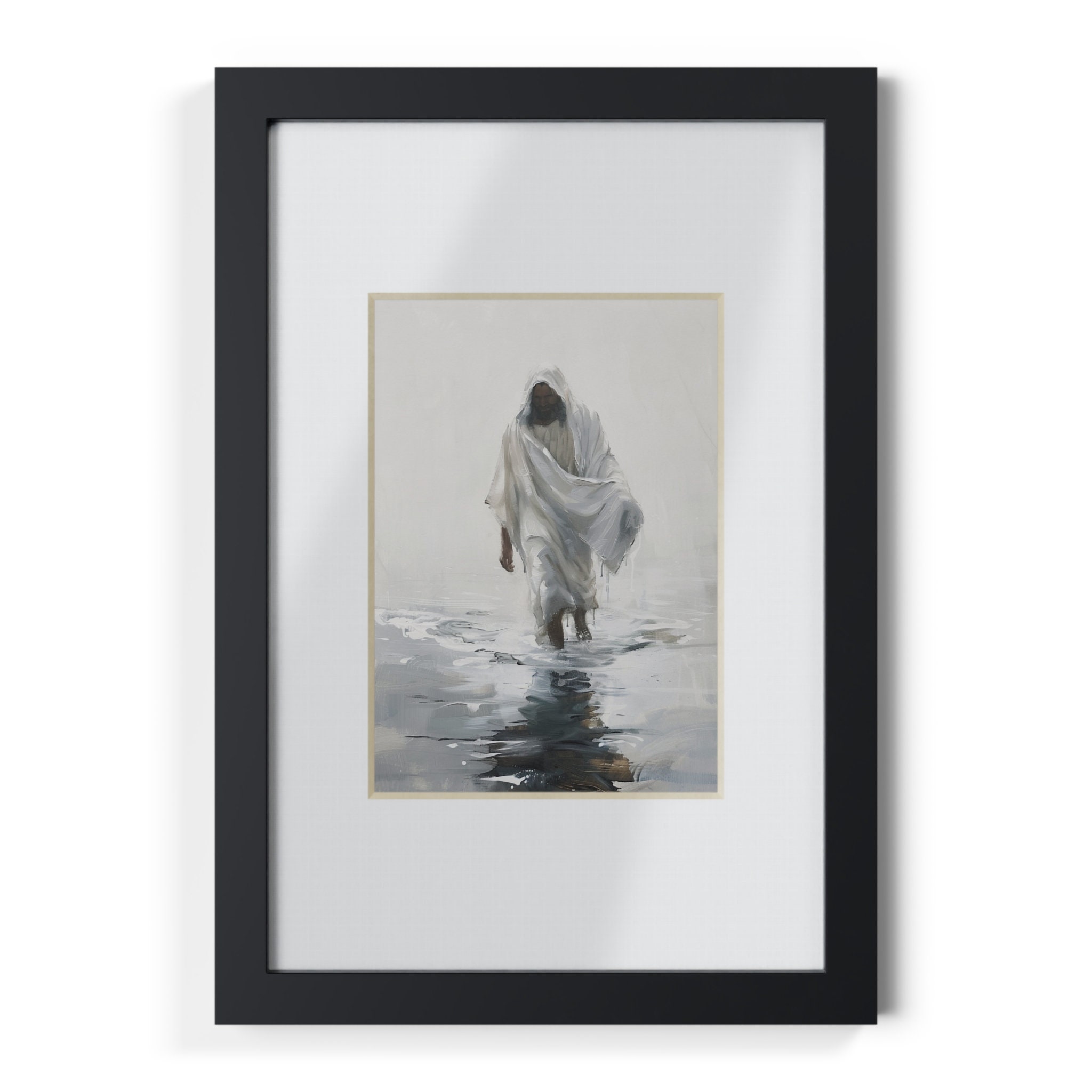 Divine Serenity Jesus Walking On Water Wall Poster Matthew 14 25 33 divine-serenity-jesus-walking-on-water-wall-poster-matthew-14-25-33