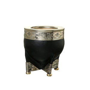 Argentine Imperial Mate Gourd with Nickel Silver Ferrule and Legs | Leather Lined | Custom Mate