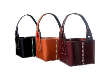 Argentine Mate Bag Entrerriana Model for Vacuum Bottle and Mate Handmade Leather Handbag