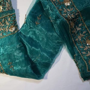 Teal Twilight  - Saree