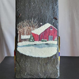 Winter Red Barn
