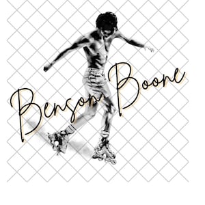 Benson Boone on rollerskates PNG file.