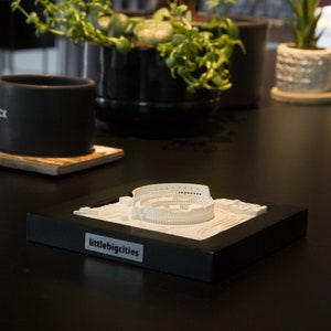 Kolosseum Tisch Dekor | Minimalistisches Dekor | Handgefertigte Bilderrahmen | 3D Stadt Karte | Moderne Geschenke für Geschichtsliebhaber