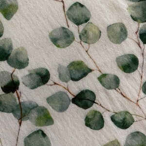 Swaddle cloth 100 x 100 cm burp cloth 30 x 30 cm eucalyptus image 3