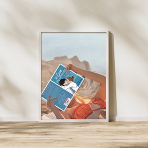 The Love Hypothesis Print Ali Hazelwood book art print Love Hypothesis bookish art Instant Digital Download Art gift for book lover romance