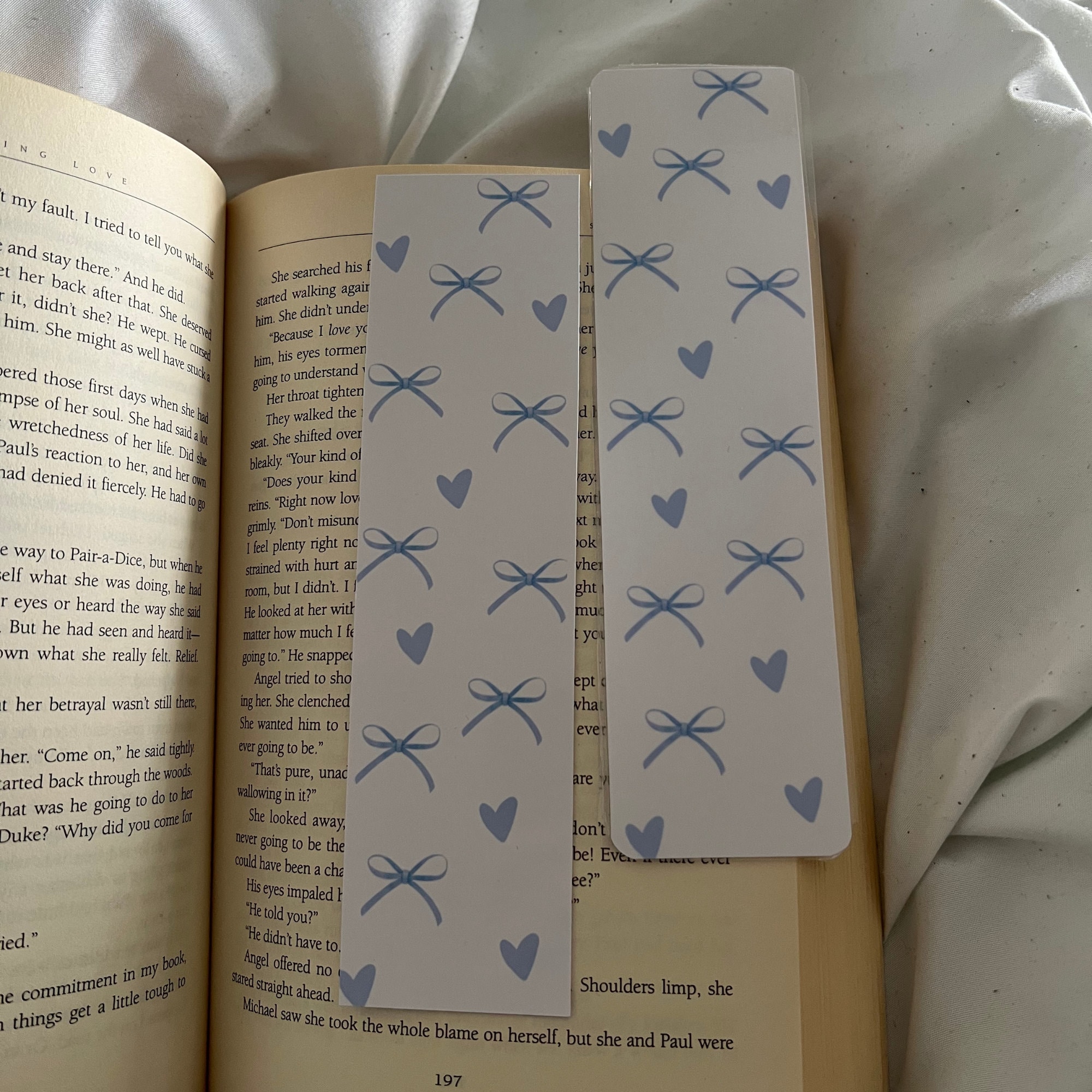 Blue Ribbon Bow Bookmark Collection, Bookmark With Bows, Book Lover ...