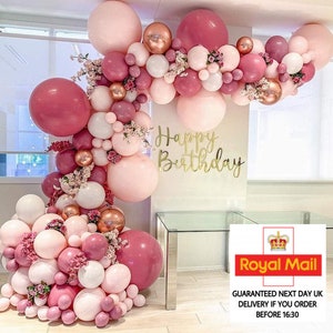 96 Pcs Pink Balloon Garland Arch Kit