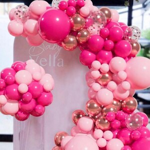 Kit de arco de guirnalda de globos rosas de 109 piezas