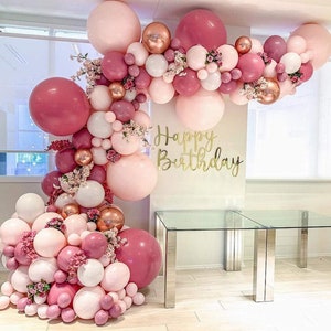 Kit arco ghirlanda palloncino rosa da 96 pezzi