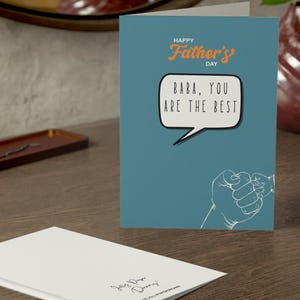 Baba tu es le meilleur, carte Baba pour la fête des pères, carte pour la fête des pères heureuse, carte pour la fête des pères pour papa, carte pour la fête des pères Baba
