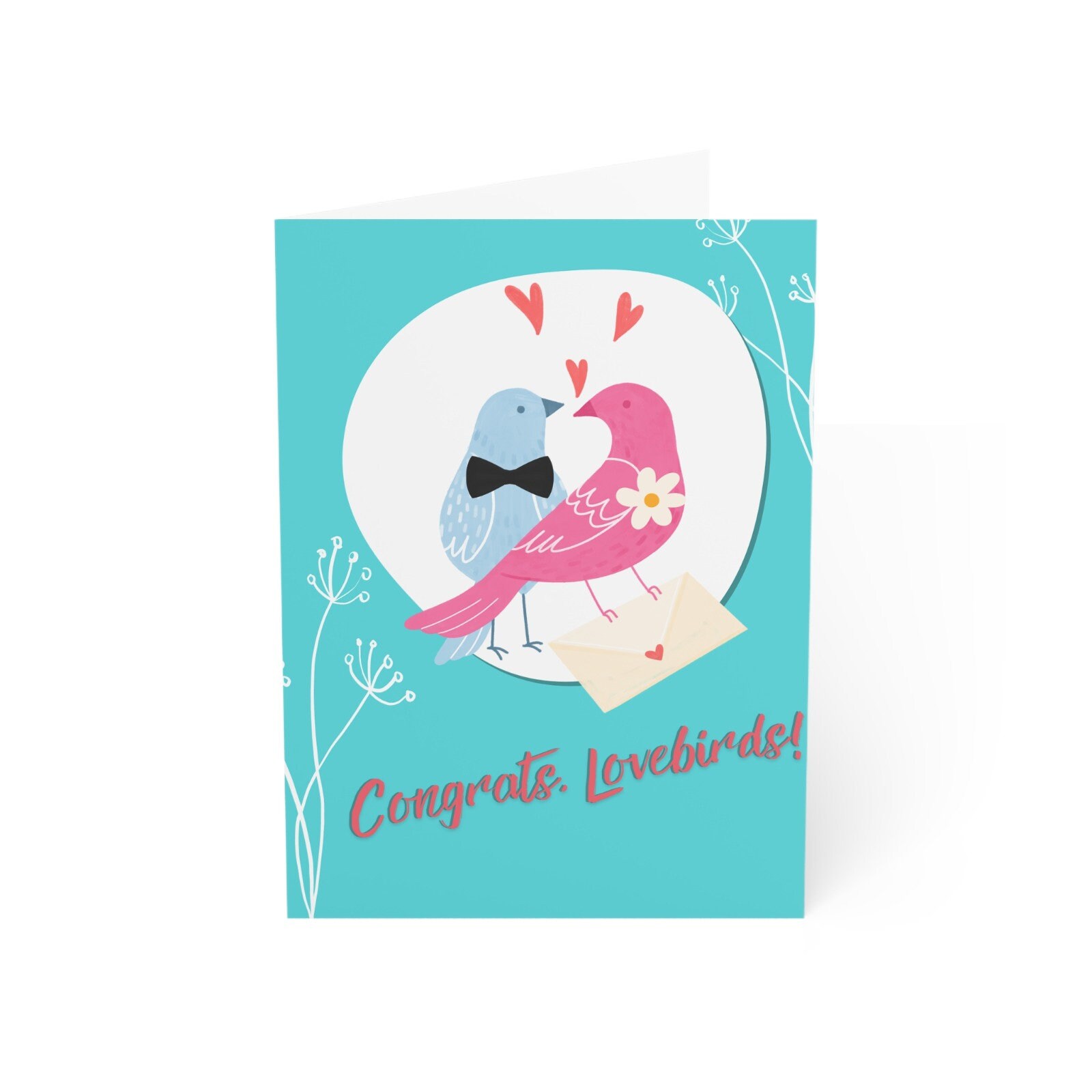 Love Birds Wedding Card, Congrats Card (4.25x6.25) - Etsy