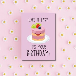 Carte d'anniversaire Cake it Easy, jolie carte d'anniversaire, carte d'anniversaire de gâteau, carte d'anniversaire pour enfants
