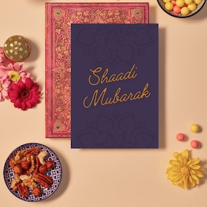 Shadi Mubarak Greeting Card, Desi Wedding Card, Pakistani/Indian Wedding Greeting Card