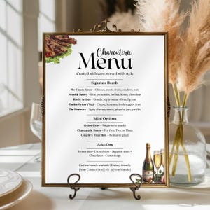 Wedding Charcuterie, Wedding Charcuterie Sign, Baby Shower Charcuterie Menu, Charcuterie Party Menu Sign, Bridal Shower Charcuterie Menu