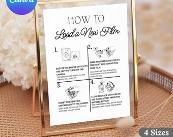 Instax Mini Evo Photo Guestbook, Instax Mini Evo Camera Instructions Sign, How To Load A Film, How To Take A Photo