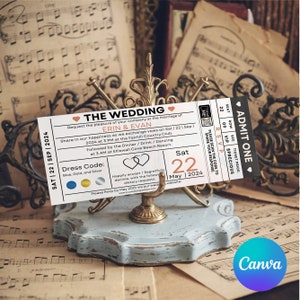 Hochzeitskarte Vorlage, Vintage Hochzeit Verlobungskarte, druckbare Verlobung Einladungskarte, Canva bearbeitbar, Sofort Download