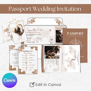Bestimmungsort Hochzeitseinladung, Bording Pass Hochzeitseinladung, druckbare Pass Hochzeitseinladung, Reise Thema Hochzeit, Vorlage Download