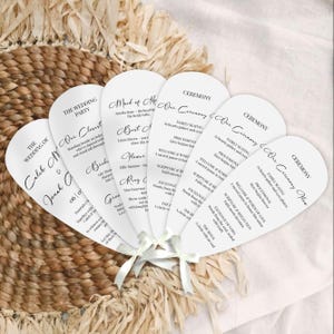 Petal Fan Wedding Program Template, Ceremony Fan, DIY Petal Fan Wedding Program, Printable Wedding Timeline Program Fan, Wedding Fan, Canva