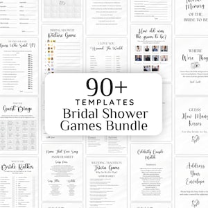 90+ Brautduschenspiele Canva, modernes Brautduschenspiele-Bundle, Bachelorette Party Spiele, Hochzeitduschenspiele vollständig bearbeitbar