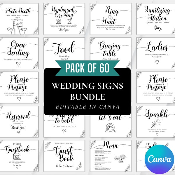 Wedding Signs Printable - Etsy