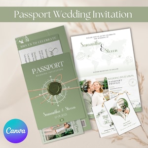 Faire-part de mariage à destination, faire-part carte d'embarquement, faire-part de mariage passeport imprimable, mariage sur le thème du voyage, modèle à télécharger