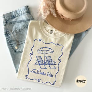 Camisa holgada italiana La Dolce Vita con colores cómodos, camiseta gráfica Costa Amalfitana, vacaciones, camiseta retro, ropa preppy, ropa estética italiana