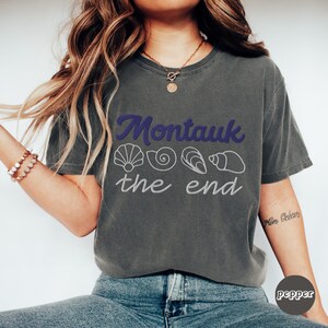 Montauk Embroidered Seashell Tee, Coastal Unisex Comfort Colors Garment-Dyed Heavyweight T-shirt, Long Island Travel Gifts, New Yorker Beach image 9