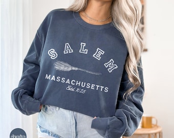 T-shirt Salem, Salem Massachusetts, preppy Varsity Halloween-shirt, Witch Tee, cadeau Massachusetts, herfstt-shirt, shirt Salem Witchy, massa