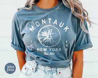 Montauk The End Tshirt, Long Island Vacation Tee, The End Montauk Est Tee, Nautical Theme Gifts, New England Style Shirt, Visit NY, New York