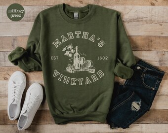 Martha's Vineyard Travel New England Sweatshirt, Massachusetts Ziel, Urlaub Unisex Rundhalspullover, Geschenk für Reisende, Urlaub