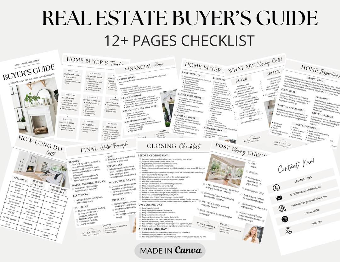 Real Estate Buyers Guide Checklist Template - Home Buyer's Checklist ...