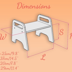 Toddler Step Stool, Kids Stool, White Step Stool, Wooden Stool, Learning Stool, Kids Helper Montessori Furniture image 6