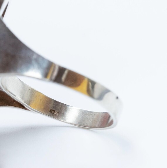 Statement Sterling Silver Ring with Natural Multi… - image 8