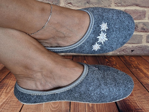Cozy Ballerina House Slippers Handmade Felt Indoor Clogs From Poland Women s Comfy Mules Etsy Canada