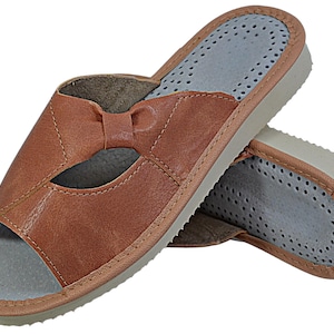Handmade Leather Summer Slippers: Barefoot Indoor Slides
