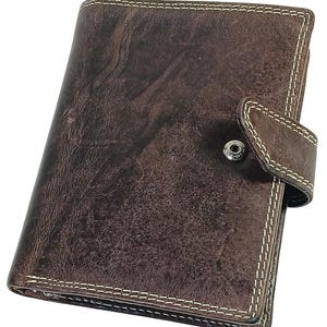 Portafoglio in pelle da uomo, portamonete bifold in vera pelle di bufalo, portamonete ad alta capacità per lui
