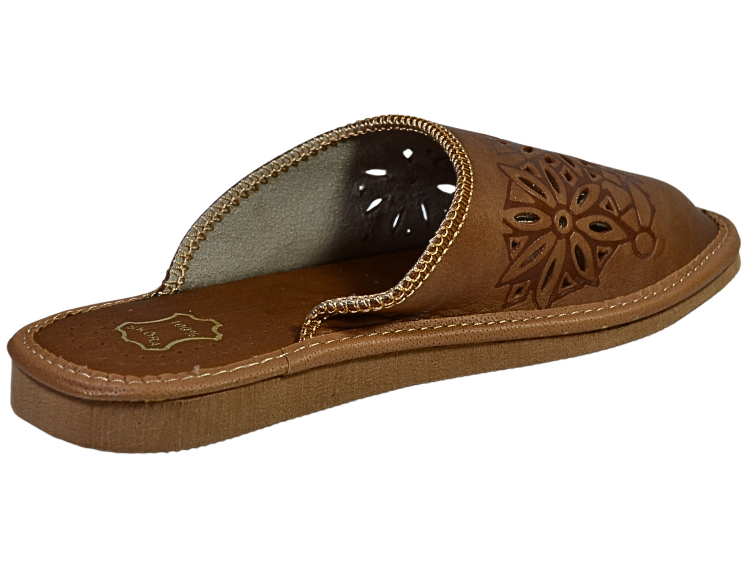 Leather House Slippers for Women Slip on Shoes All Leather Summer ...